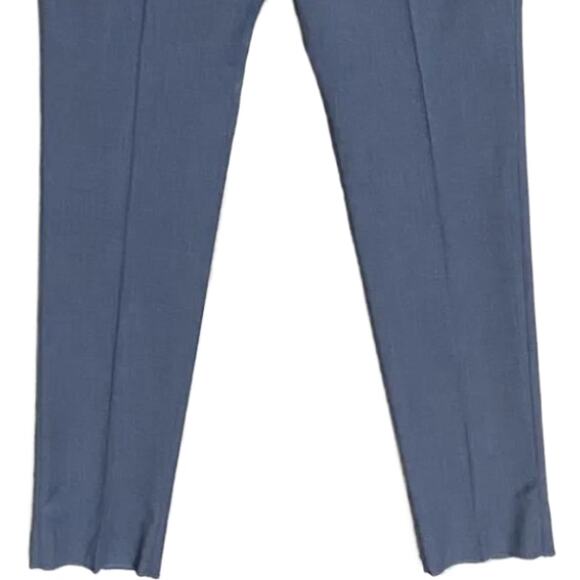 Armani Exchange Men's 38W Dress Pant Flat Front Raw Hem Stretch Wool Blue NEW - Picture 4 of 12